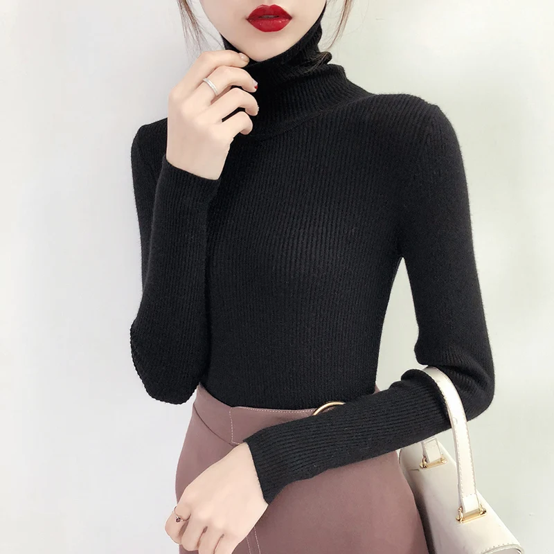 Водолазка женские свитера с длинным рукавом пуловеры зима-осень женская одежда