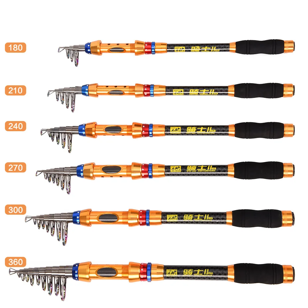 1.8/2.1/2.4/2.7/3.0/3.6m Telescopic Fishing Rod Reel Combo Full Kit Pole Spinning Lures Line Set In Storage Bag Cas | Спорт и