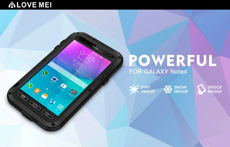 Для samsung GALAXY Note 3/N9000 чехол LOVE MEI Шок Грязь Доказательство водостойкий