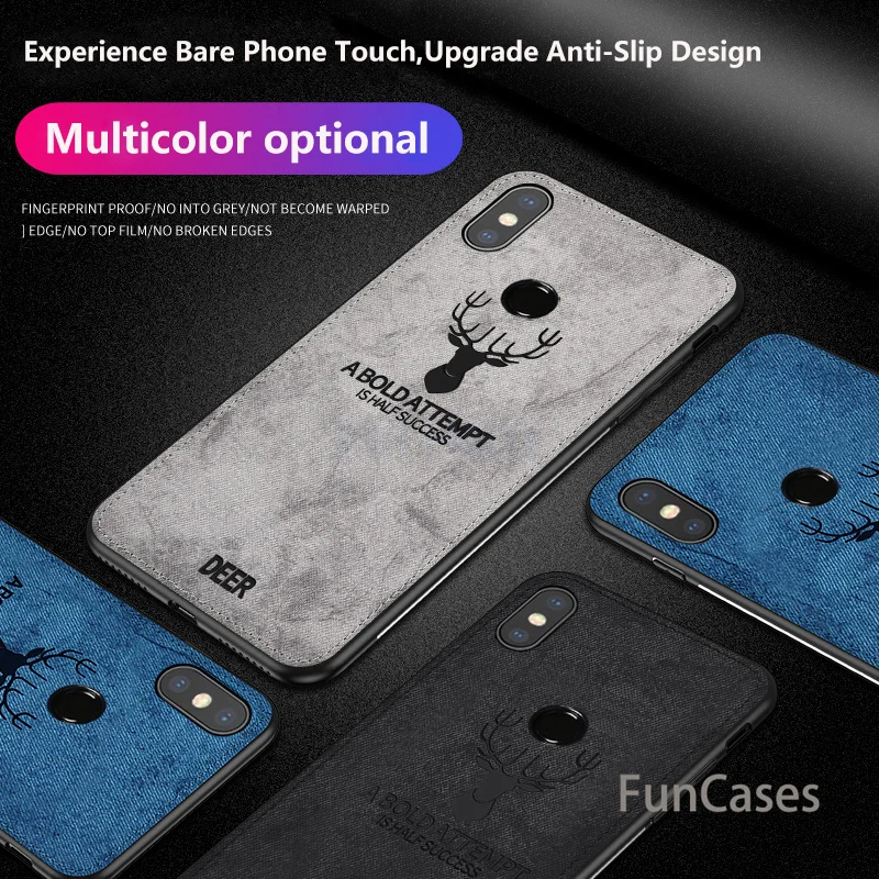 Модный тканевый объемный чехол с изображением оленя из мягкого ТПУ на магните