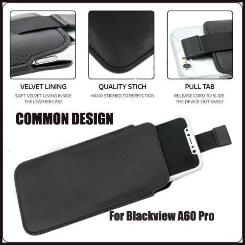 

Casteel PU Leather Case For Blackview A60 Pro Pull Tab Sleeve Pouch Bag Case Cover
