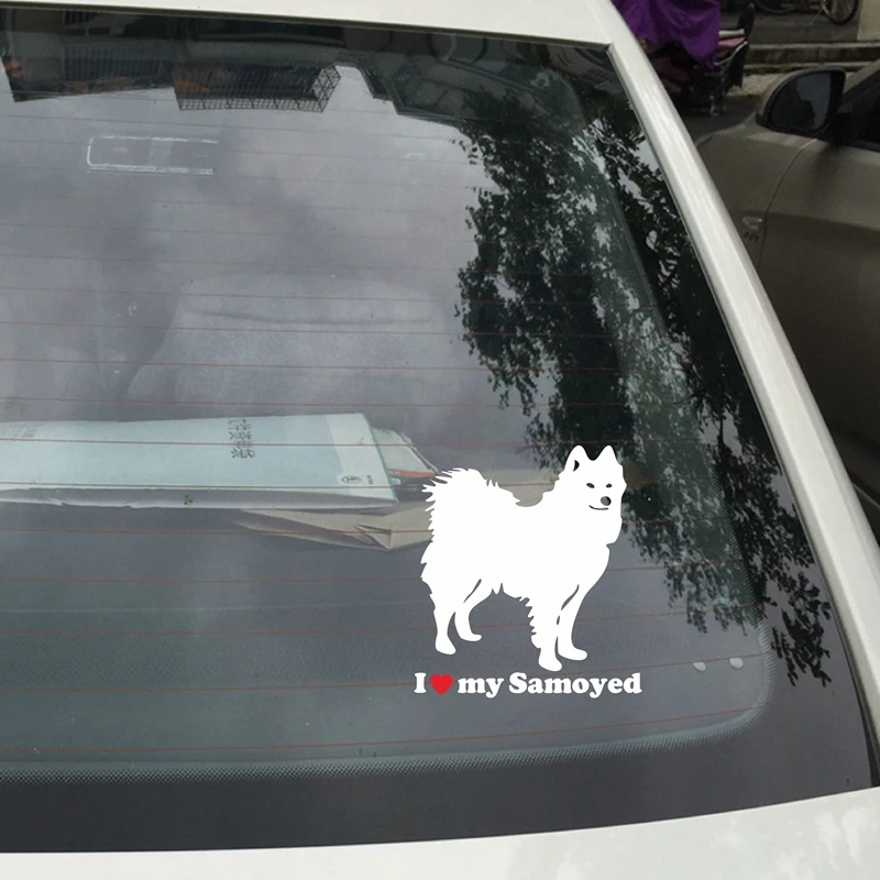 Виниловая наклейка I Love My Samoyed высеченные картинки с изображением животных Sammy для