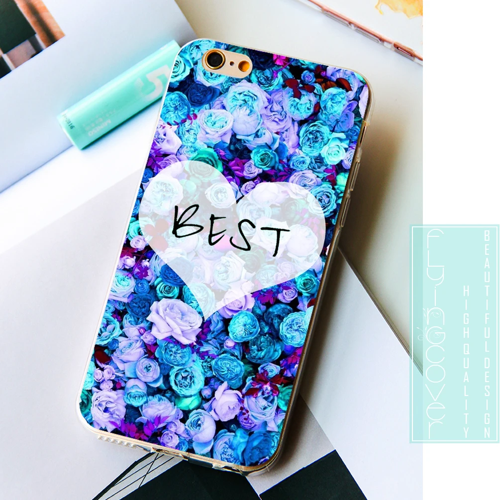 Coque Roses Girl Best Friend Clear Soft TPU Silicone Cover for iPhone X 7 8 Plus 5S 5 SE 6 6S 5C 4S 4 iPod Touch Cases |