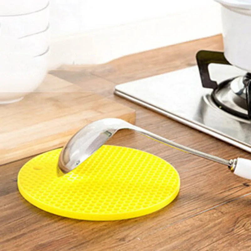 Силиконовая Круглая термостойкая подставка для стаканов напитков нескользящая