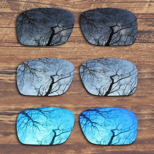 Black.Silver.Blue ToughAsNails поляризованные Сменные линзы для солнцезащитных очков Окли Холбрук-несколько вариантов - Цвет линз: Black.Silver.Blue