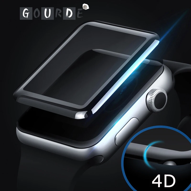 Gourde 4D полное покрытие мягкая кромка полная гелевая стеклянная пленка для i Watch 42