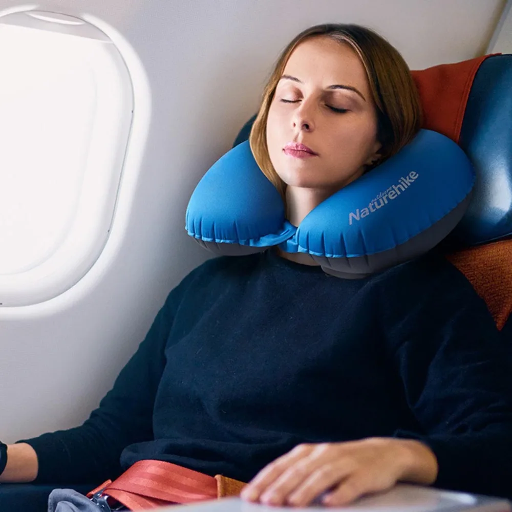 

Naturehike Travel Pillow Airplane Pillow Portable Folding Air Inflatable Pillow Ultral Light Travel Necessity NH17T011-U