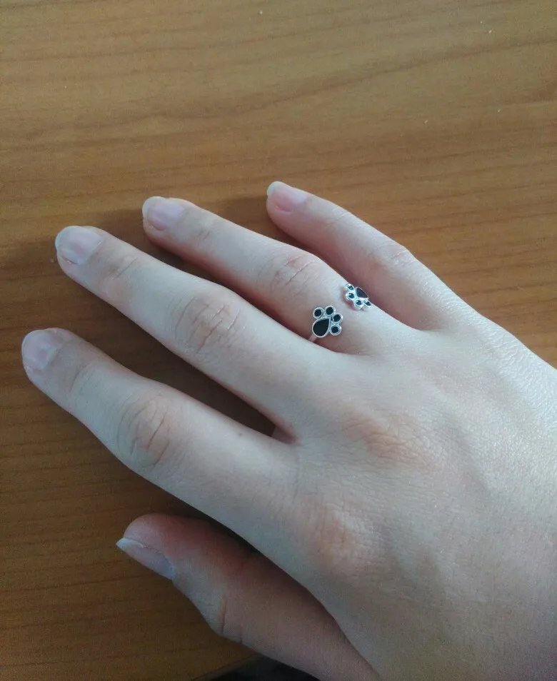 SanLan 20 шт. Новое поступление модные кольца с принтом кошачьей лапы для женщин