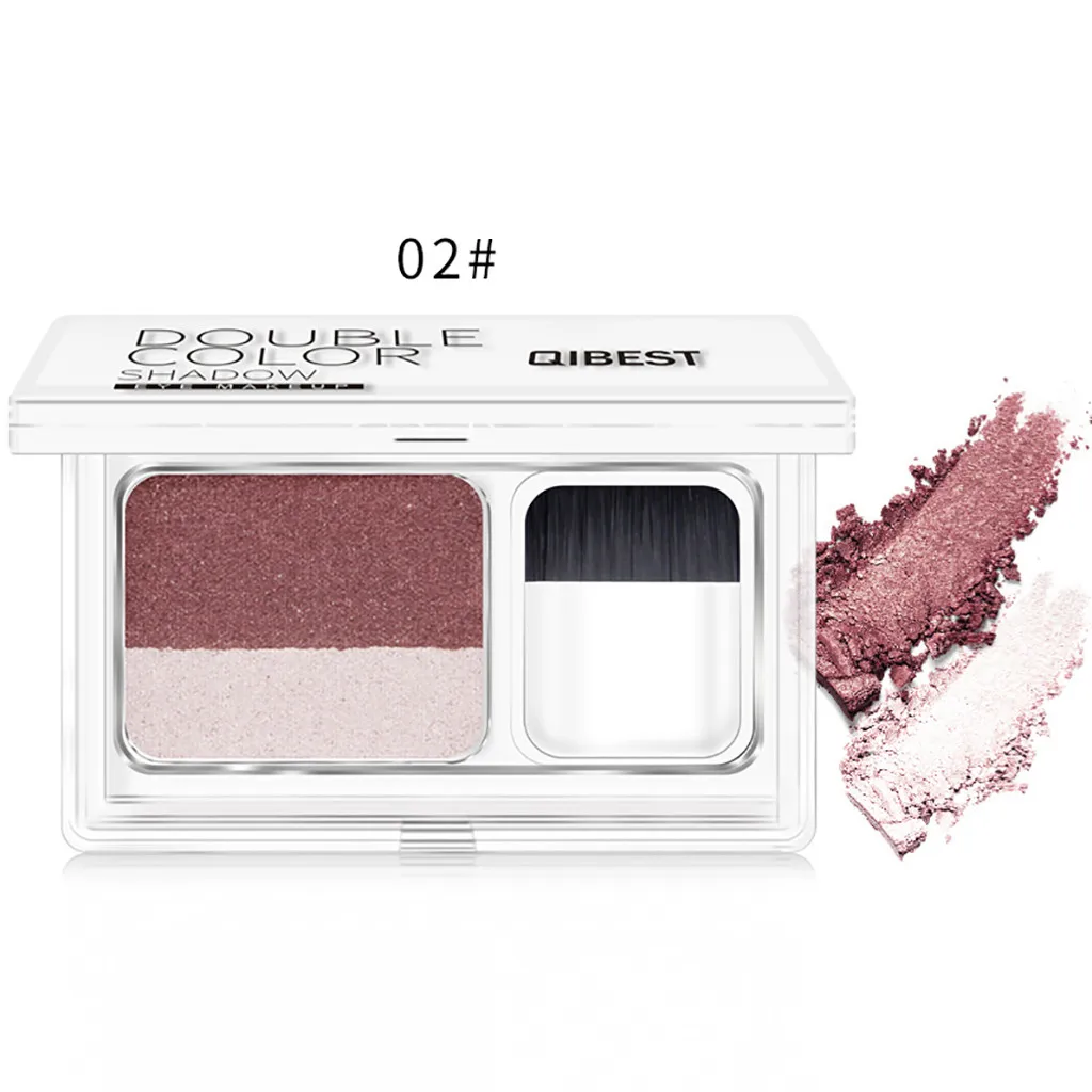 02 Классический не окрашивающий двухцветный Lazy Eye Shadow Tray для создания утонченного повседневного макияжа длительная цветопередача# L5 - Цвет: 02