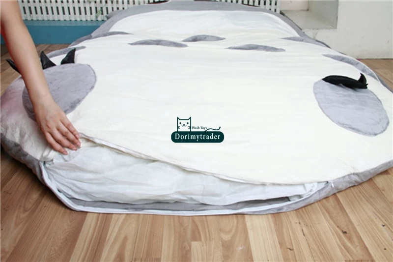 Dorimytrader 200cm X 160cm Огромный мягкий плюшевый мультфильм аниме Beanbag Тоторо спальный