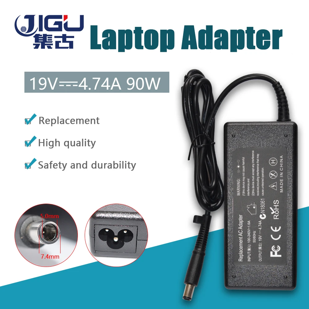 JIGU зарядное устройство для ноутбуков HP Pavilion DV4 DV5 DV7 G60 19 в 4 74a 90 Вт|Адаптеры