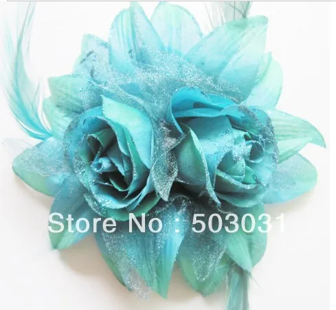 Бесплатная доставка 20 штук оптовые цветы невесты голова перо корсаж с pin и петель