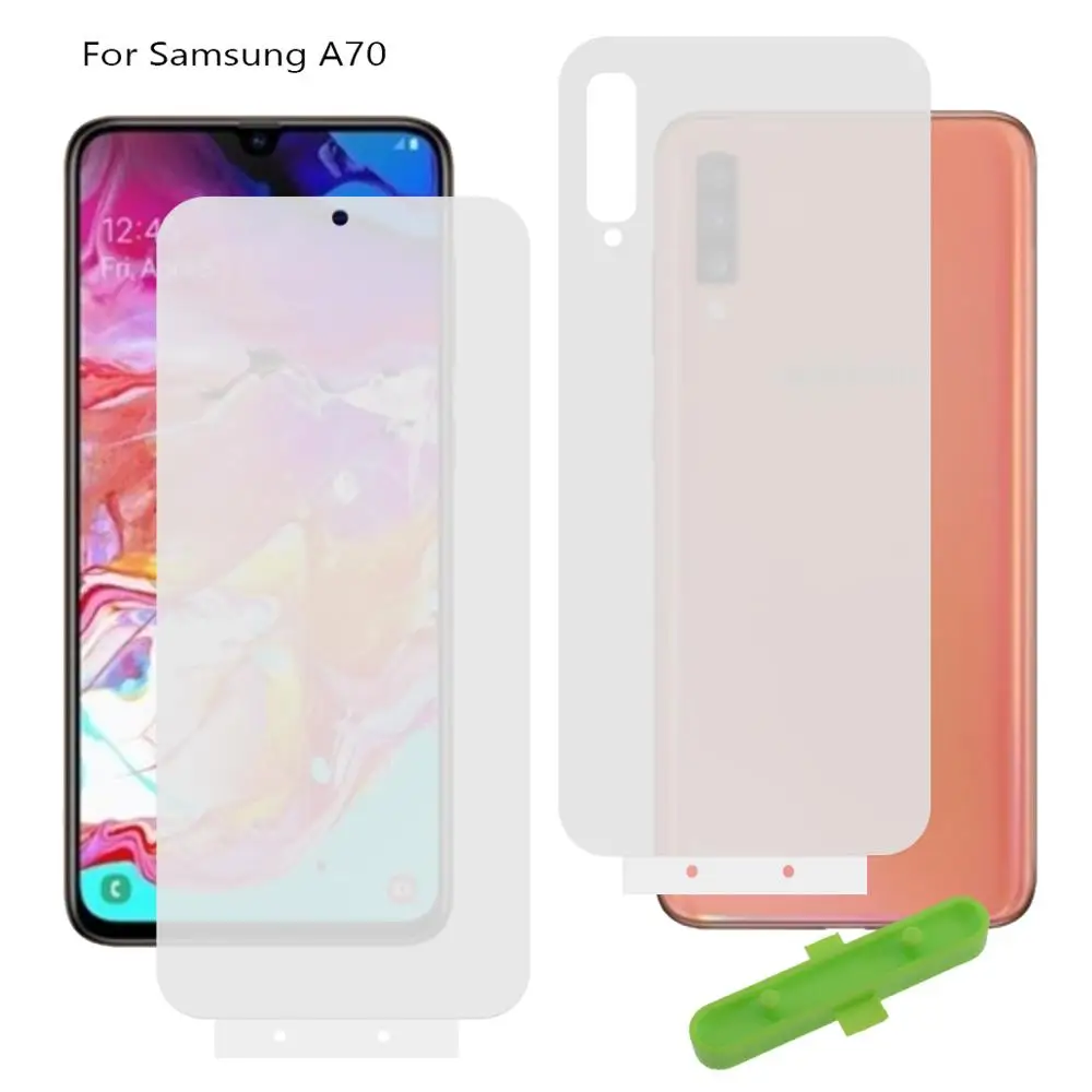 2 шт Мягкая нано Передняя и задняя пленка для Samsung Galaxy A30 A50 9D Защитная A60 A70 полное