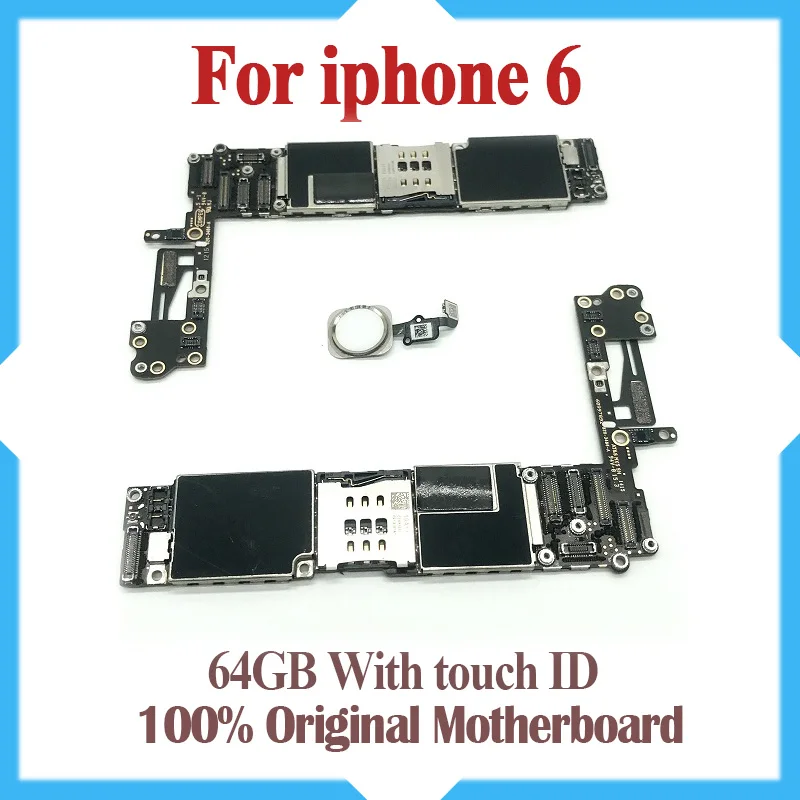Оригинальная материнская плата на 64 Гб для iPhone 6 4 7 дюйма со сканером отпечатков
