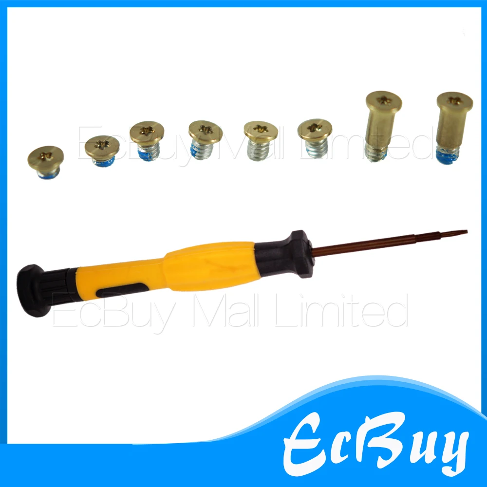 Новинка 8 шт./лот золотистый нижний корпус винты + отвертка для 12 &quotMacbook A1534 |