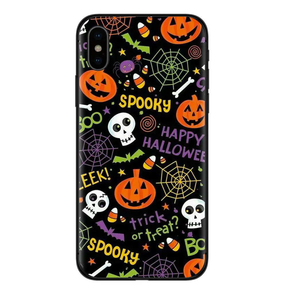 Чехол для телефона RUIXKJ с тыквой Хэллоуин летучая мышь iPhone X XR XS Max 8 7 6 6S Plus 5S SE