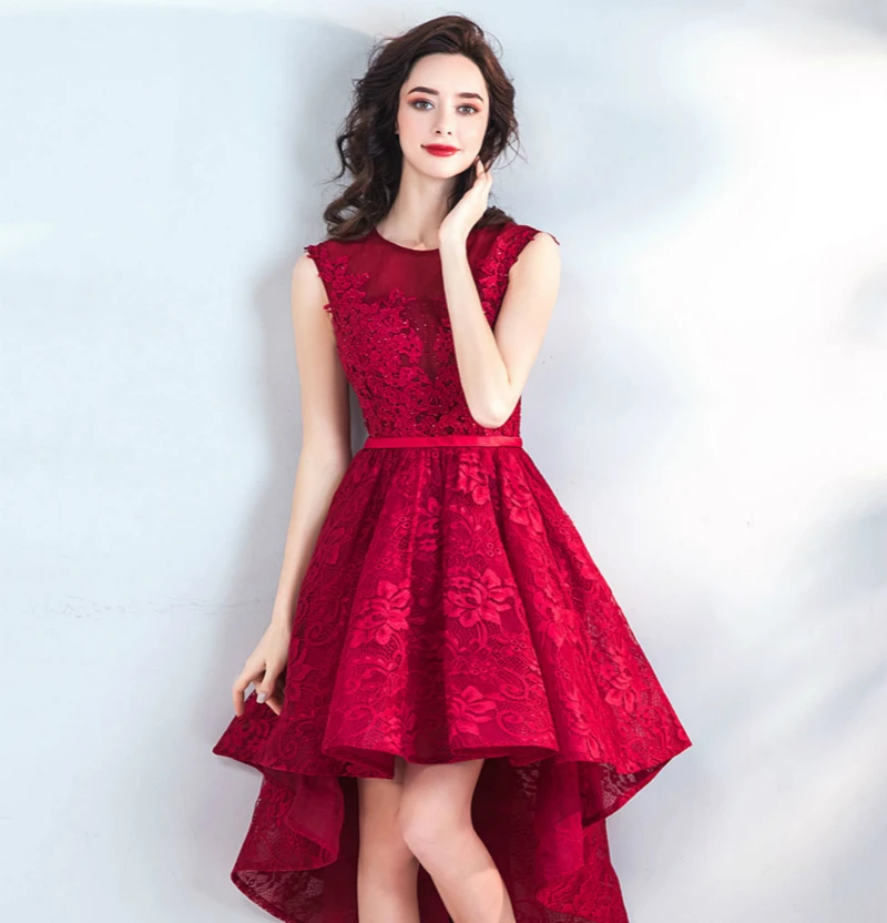 Женское коктейльное платье SSYFashion вечернее без рукавов с коротким передним и