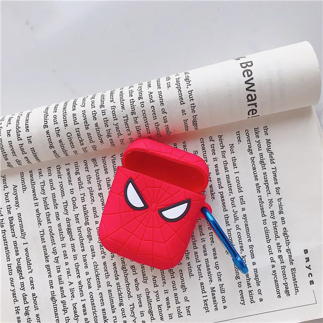 Для Apple Airpods Bluetooth сумка для наушников коробка Улица Сезам Человек-паук стежка медведь утка из мягкого силикона с узором чехол - Цвет: 10