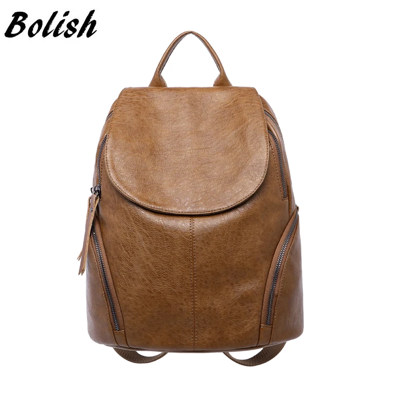 Женский винтажный Повседневный Рюкзак Bolish из искусственной кожи Mochila
