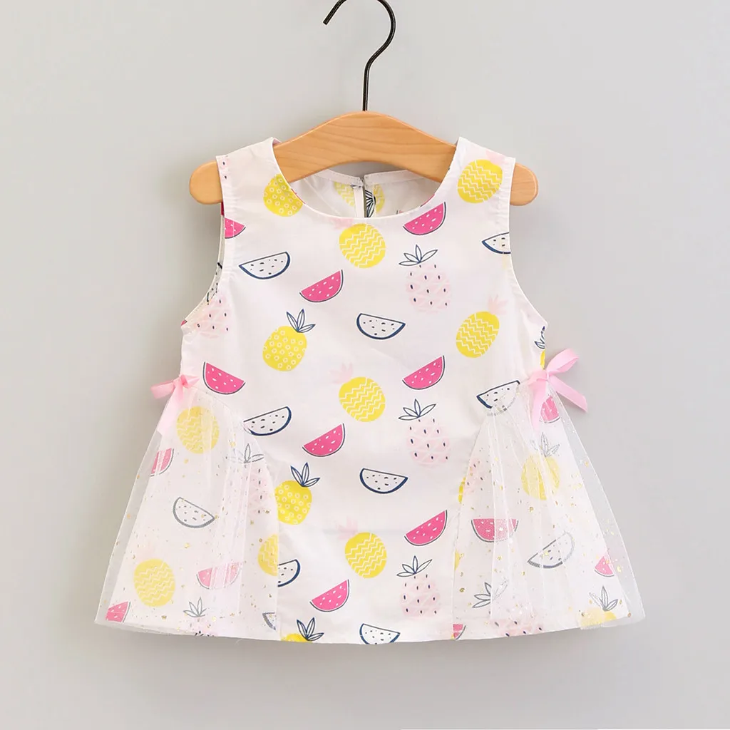 Летняя одежда для маленьких девочек платье новорожденных милое принцессы