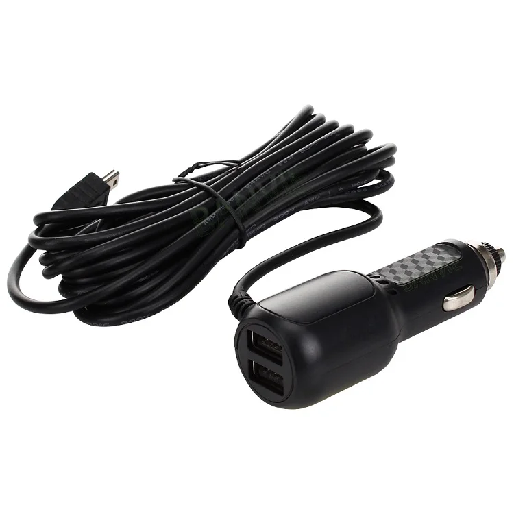 5 в 3.5A двойной слот для Mini USB портов Dash Cam Автомобильный адаптер прикуривателя Зарядное устройство для DVR зарядки автомобиля с 3,5 м кабельной линией