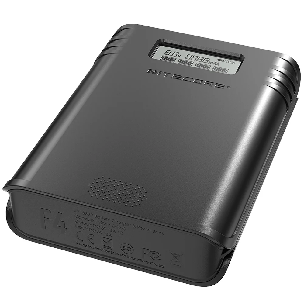 Внешний аккумулятор NITECORE F4 FlexBank 2 в 1 внешний с 4 USB портами уличный дорожный