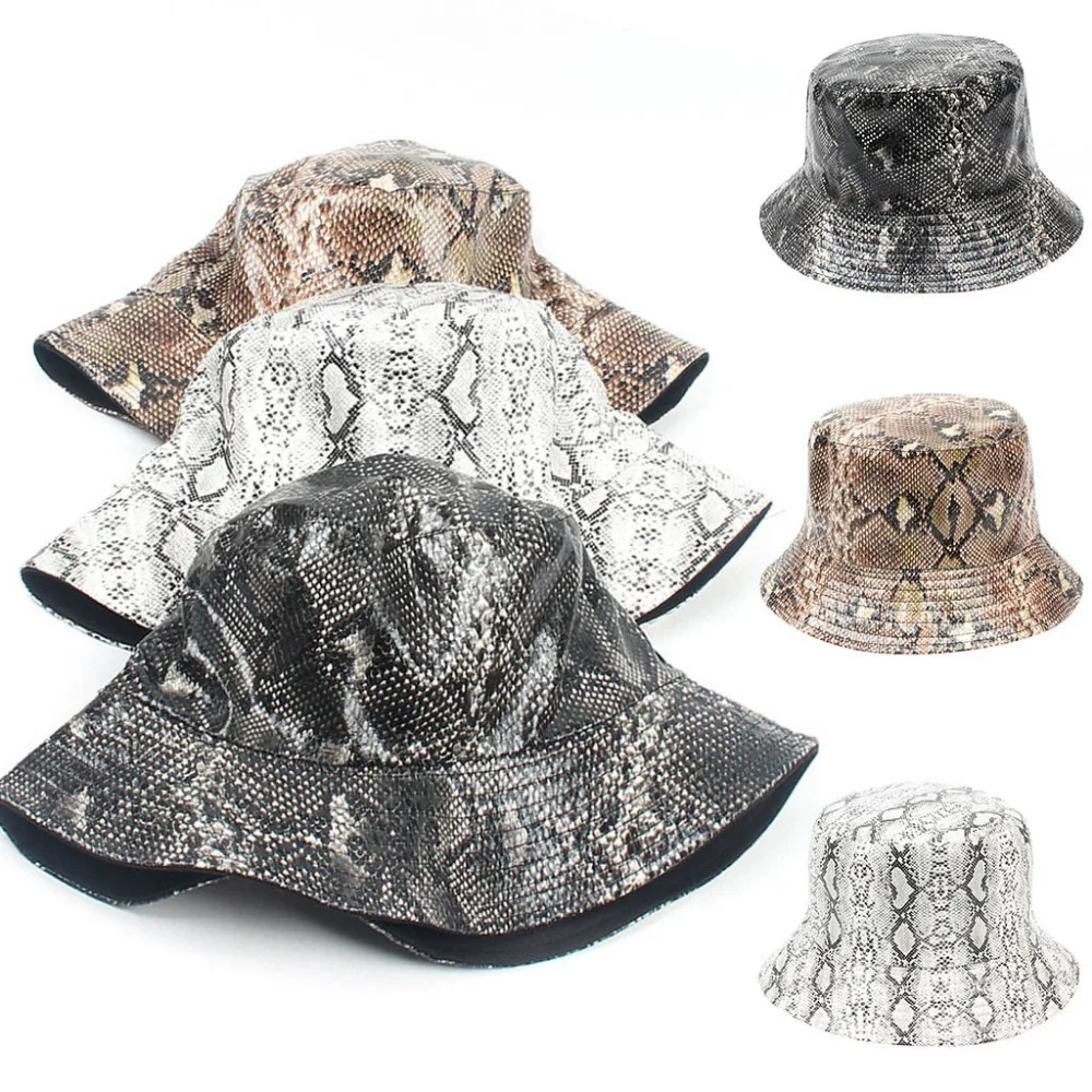 2019 мужские и Мужские Пляжные шапки из змеиной кожи Двусторонняя одежда