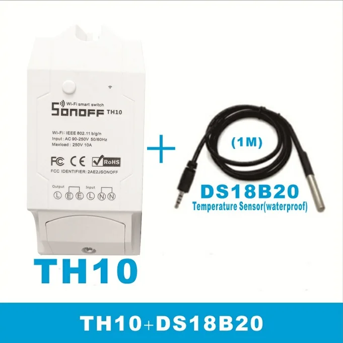 TH10 DS18B20 Sonoff умный дом TH16 переключатель тестовый датчик температуры и влажности умный Модуль Автоматизации - Комплект: TH10 DS18B20