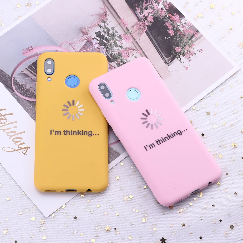 Силиконовый чехол для Xiaomi Mi Redmi Note 5 6 7 8 9 10 lite Pro Plus I am thinking|Бамперы| |