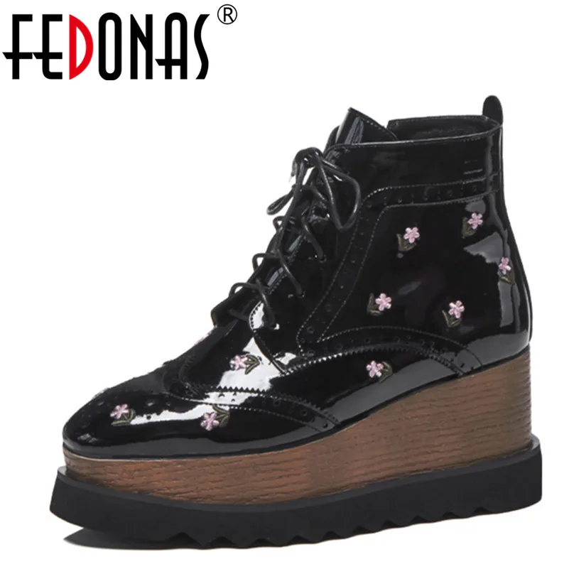 FEDONAS/Новое поступление женские ботильоны сезон осень-зима Теплая обувь на
