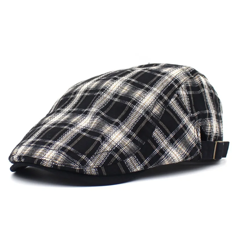 Мужская классическая клетчатая кепка Minhui винтажная Кепка унисекс на плоской
