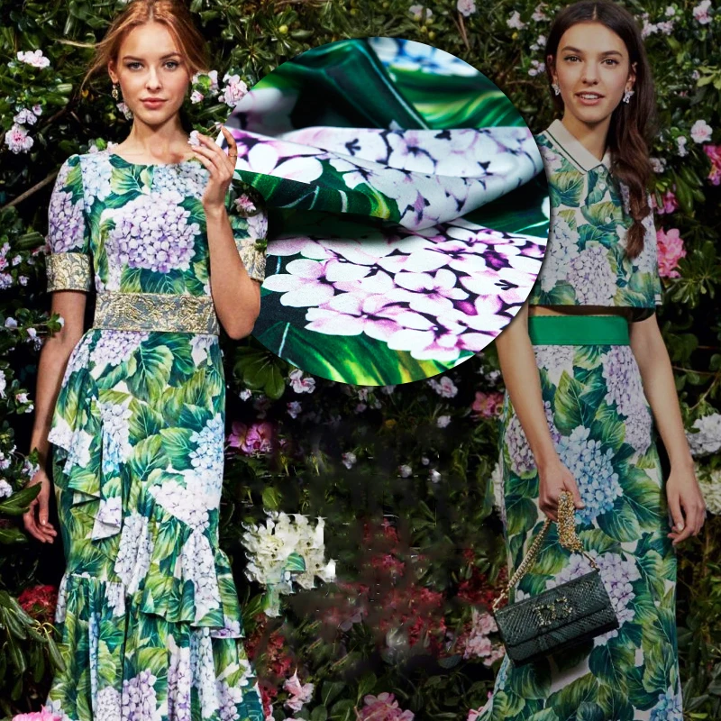 Новая шелковая атласная ткань для макияжа гортензии имитация искусственной