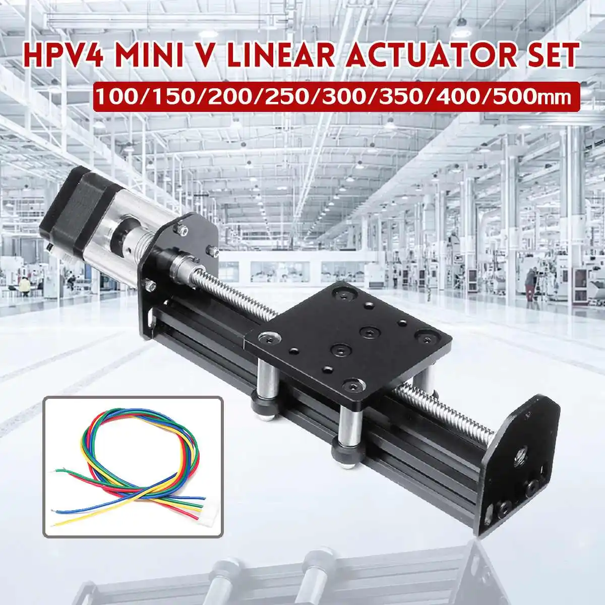 

HPV4 набор линейных направляющих Open builds Mini V линейный привод 100-500 мм Линейный модуль с шаговым двигателем 17HS3401S