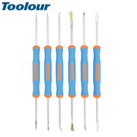 toolour 6pcsset solder assist precision electronic components welding grinding cleaning repair tool kit assembly work hand tool