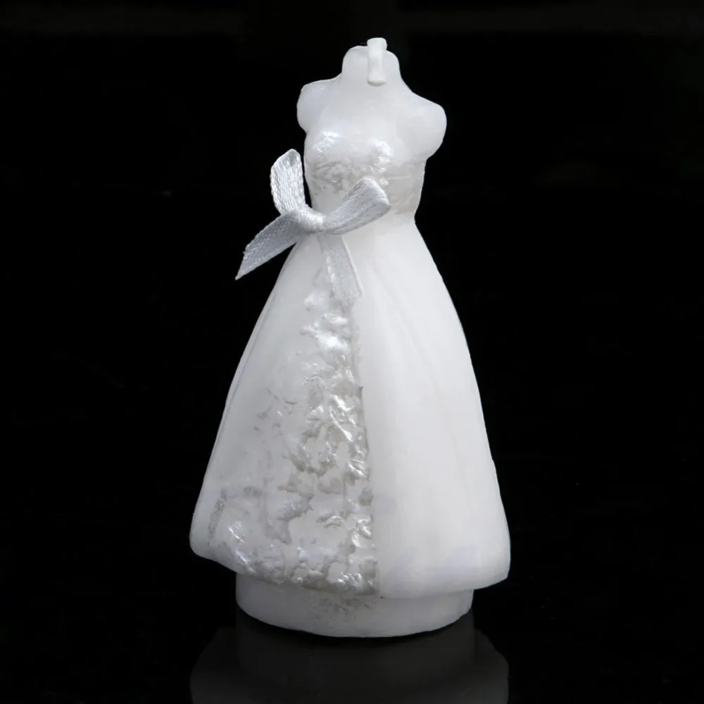 Свеча в форме невесты белого цвета Свадебная вечеринка Декор элегантная коробке