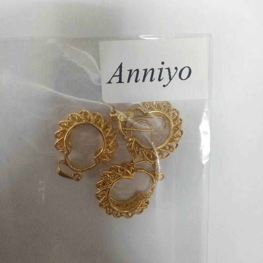 Anniyo маленькая нигерийская подвеска и серьги для женщин/девушек золотого цвета