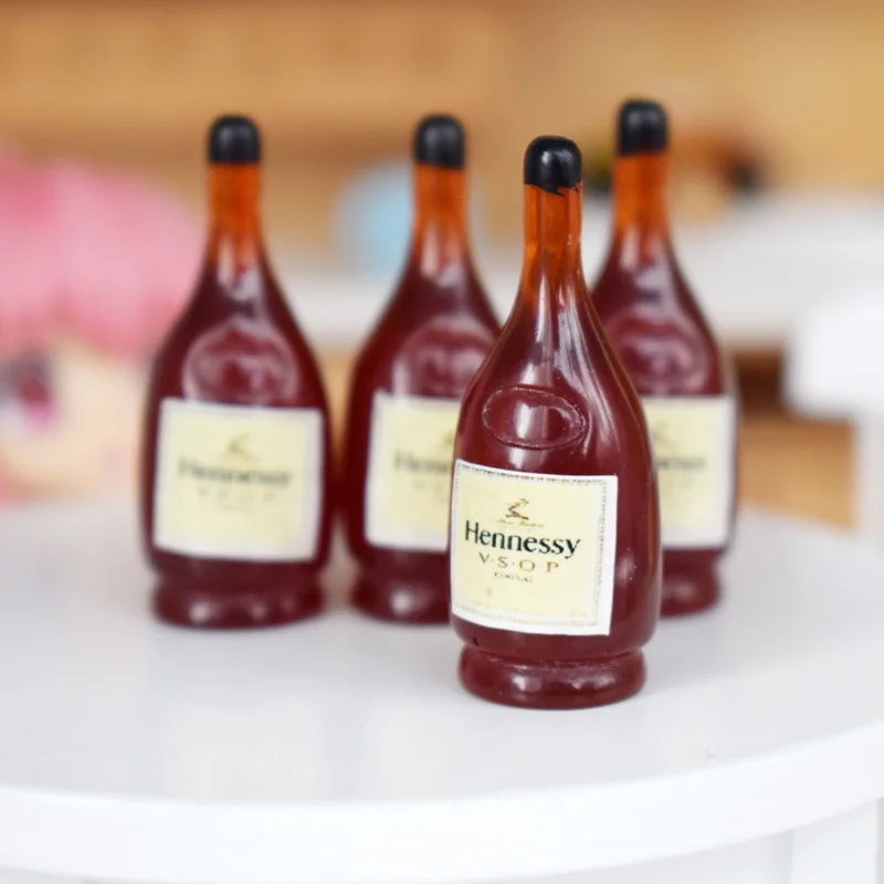 4 шт. кукольный домик Миниатюрный стакан бренди вино бутылки ролевые игры мини