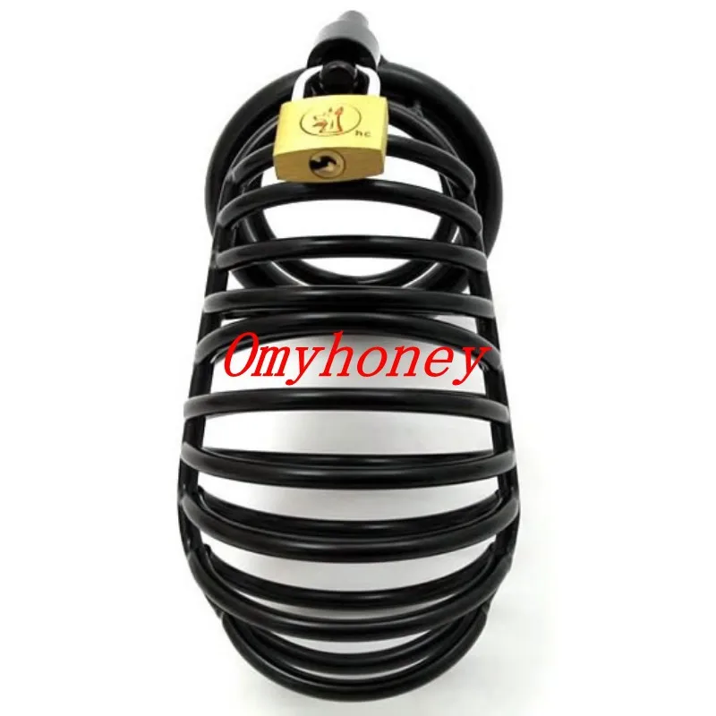 Горячая продажа-черный металлический замок целомудрия горизонтальные полосы