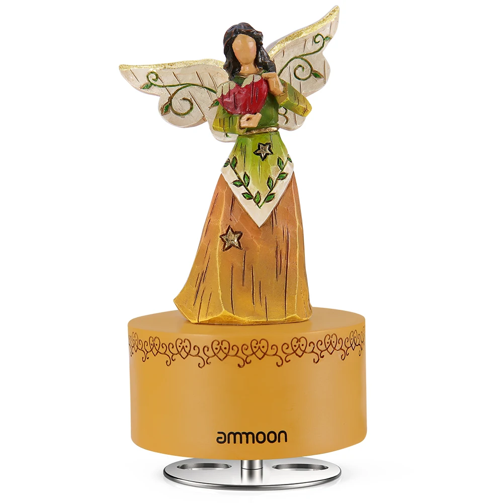 Ammoon 4 типов расписанные вручную гравировка музыкальная шкатулка Танцы Ангел