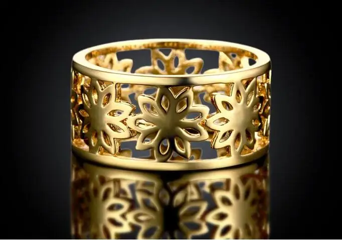 Оптовая продажа красивых милых модных желтых женских колец с кристаллами