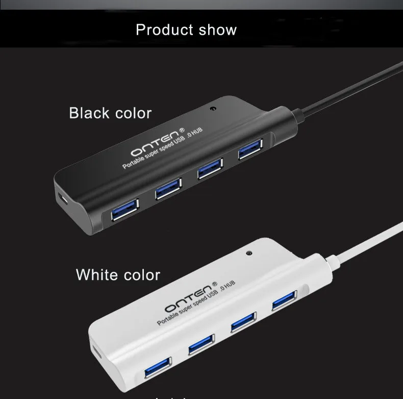 Высокоскоростной Портативный 4-портовый USB-концентратор 3 0 с индикасветильник