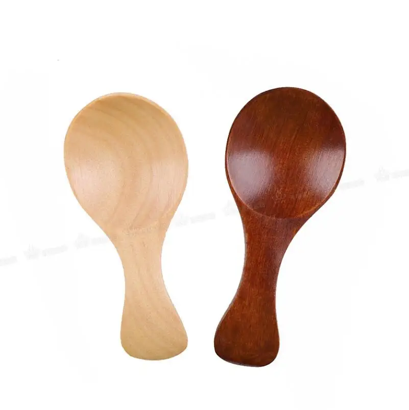 8 см мини деревянная чайная ложка маленькая для соли чай кофе сахар ложки детская