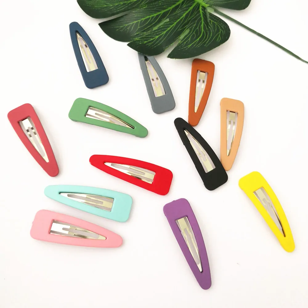 Женская заколка для волос однотонная пластиковая 10 цветов PC139 |