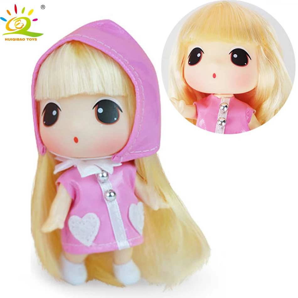 9 см пластик Корея Ddung одевание кукол Красивая мини моделирование длинные волосы