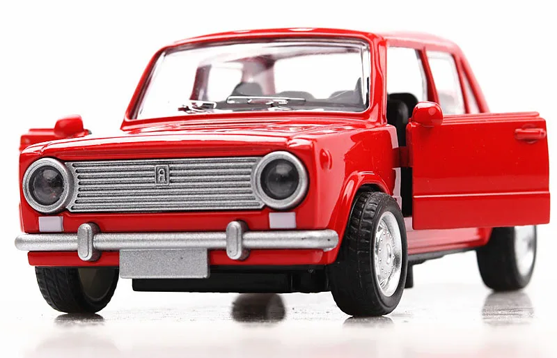 red without box 1/32 Лада сплав Классическая Ретро модель Машинки Игрушки Русский вытягивать назад литой автомобиль игрушки - Цвет: red without box