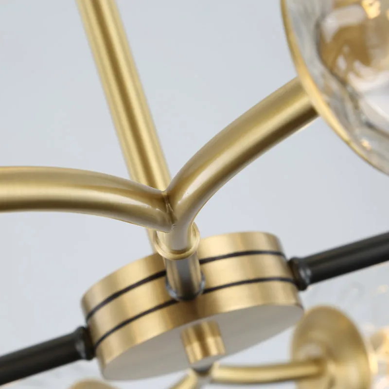 Настоящая медная люстра для спальни столовой гостиной современное Бронзовое