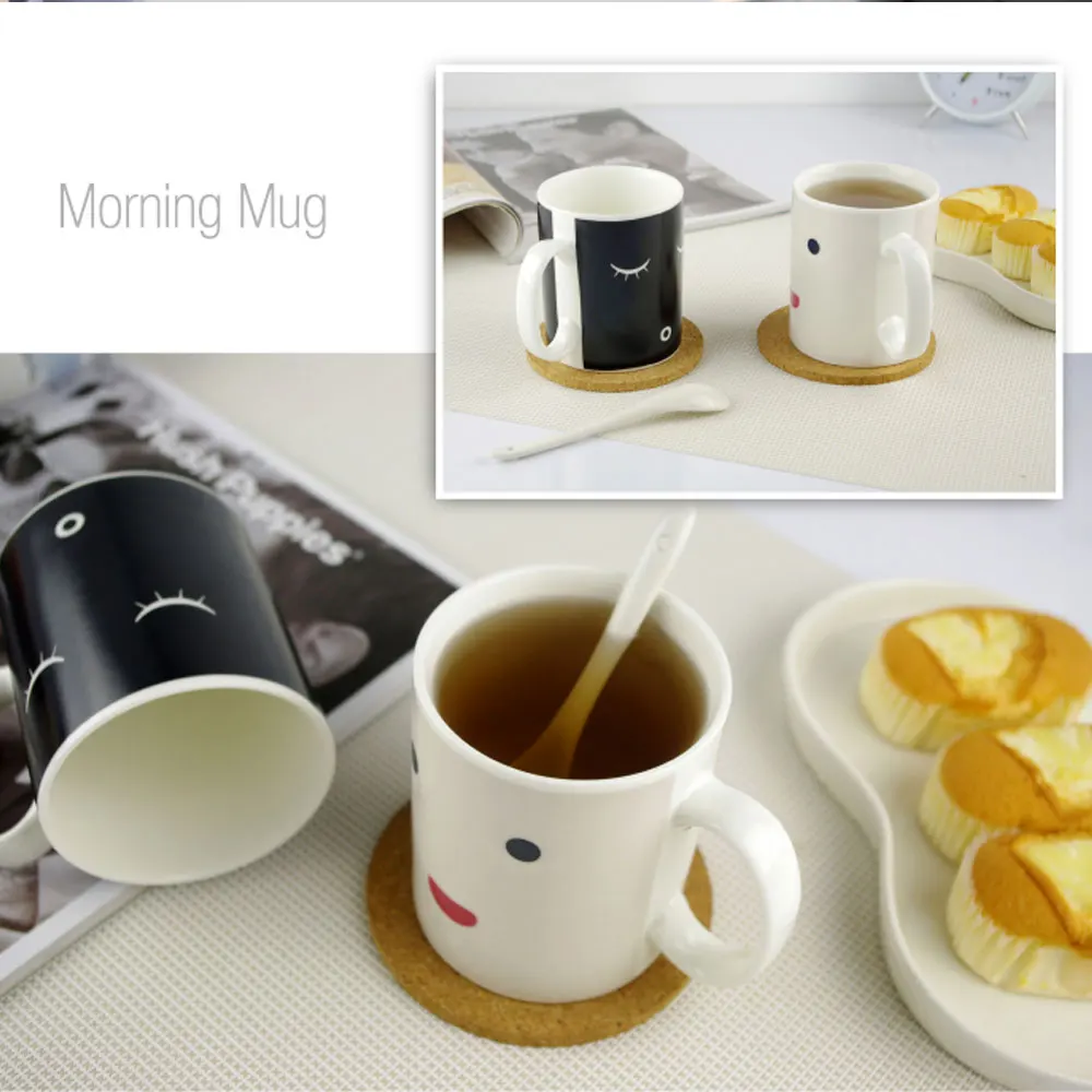 Термореактивная волшебная кружка меняющая цвет кофе чай керамическая чашка