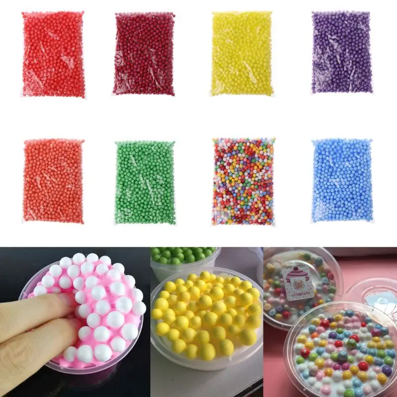 Шарики слизи частицы грязи аксессуары 7 9 мм пенопластовые шарики пушистая