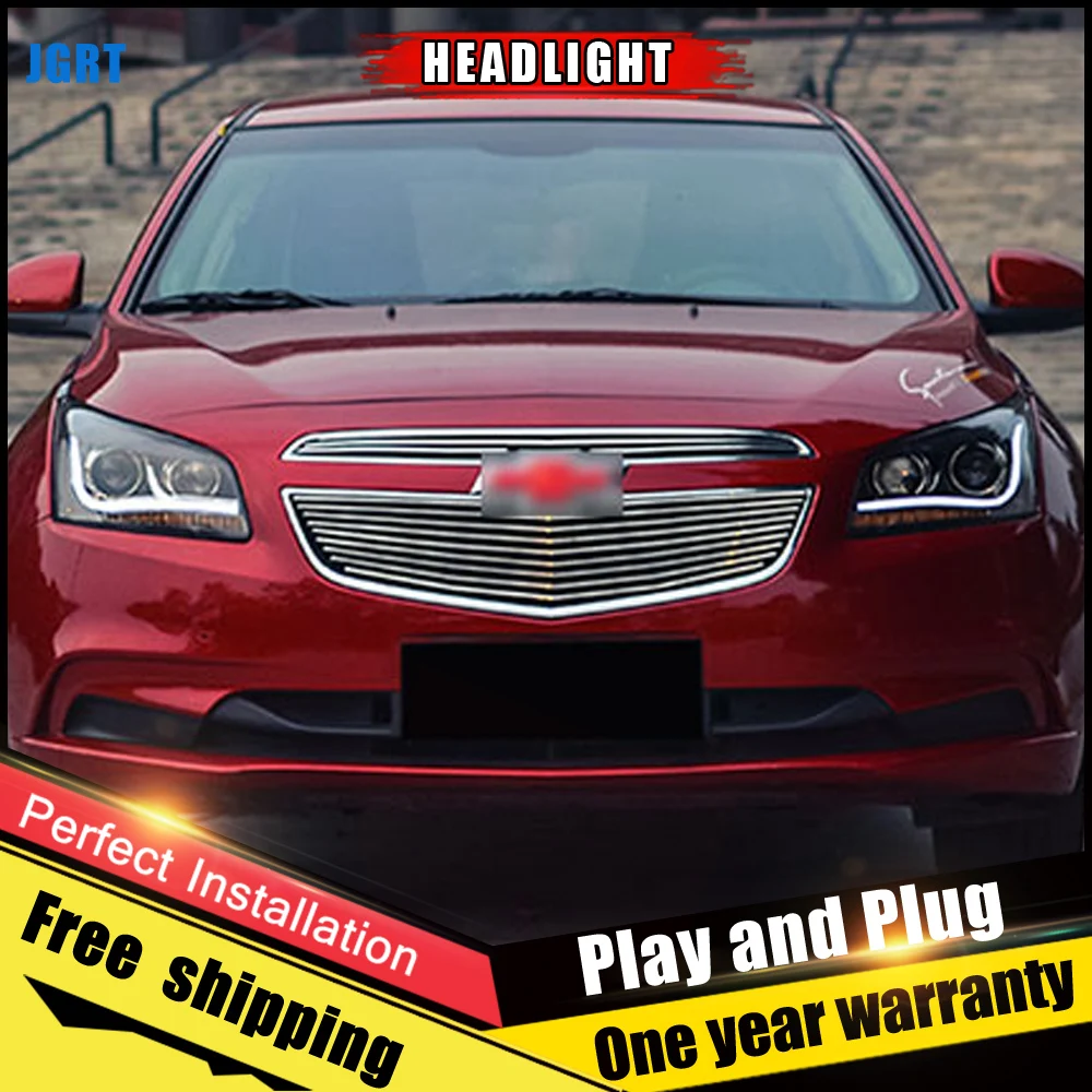 2 шт. автомобиль Стиль светодиодный фары для Chevrolet Cruze 2009-2015 автобусная головная