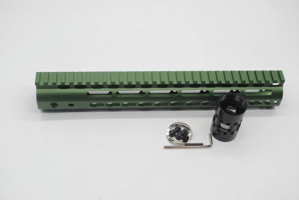 TriRock 12'' inch Olive Green Anodized Keymod Handguard Rail Free Floating Picatinny Mount System Fit .223/5.56/AR-15 | Спорт и